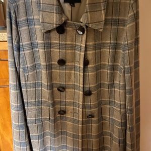 Just in Time for Fall - Plaid Double Breasted Coat